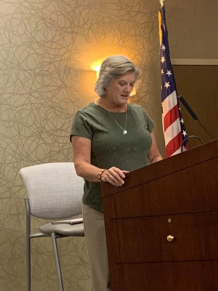 Robin speaking to a community group