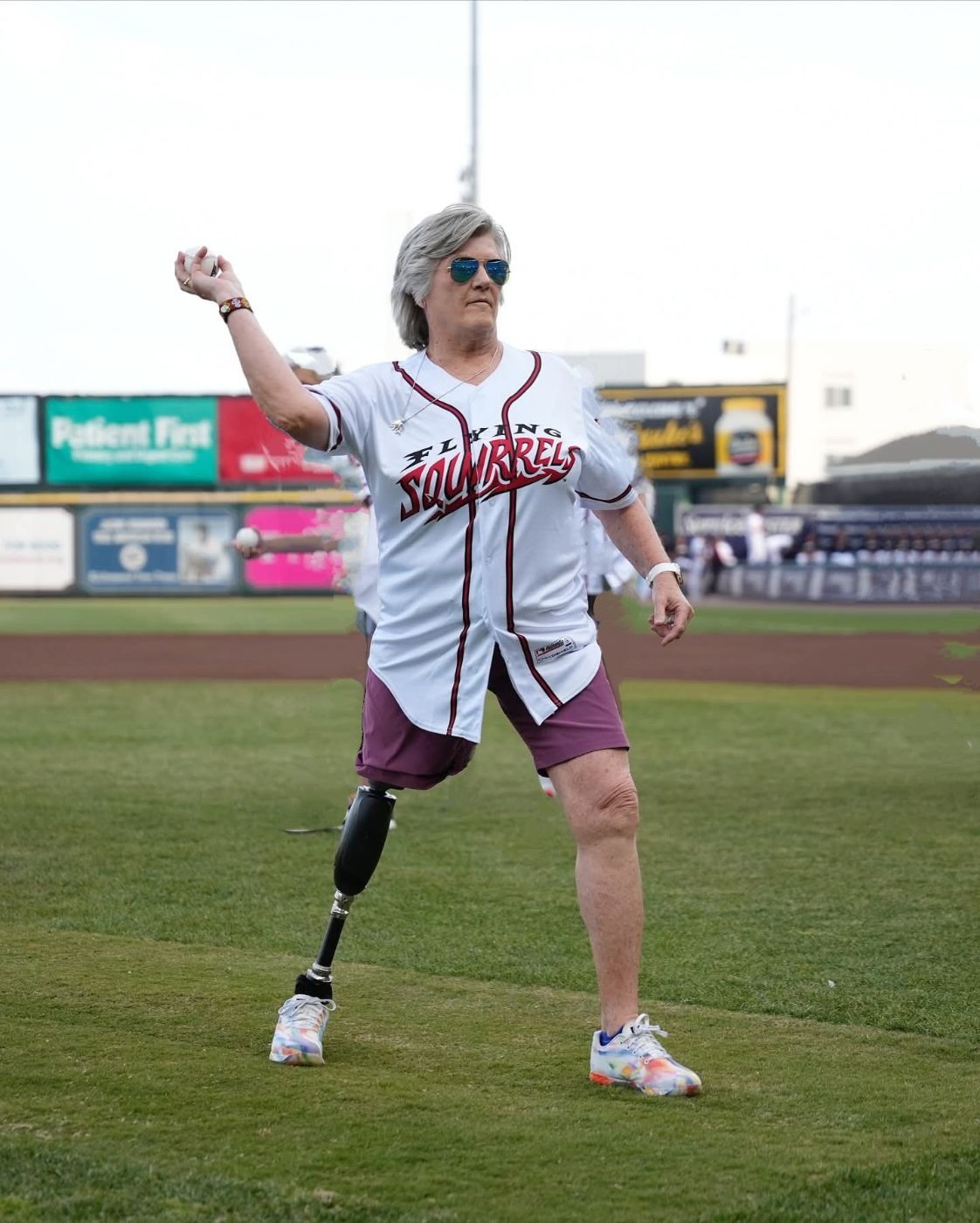 Robin Yoder: Mission Gait All Stars first pitch