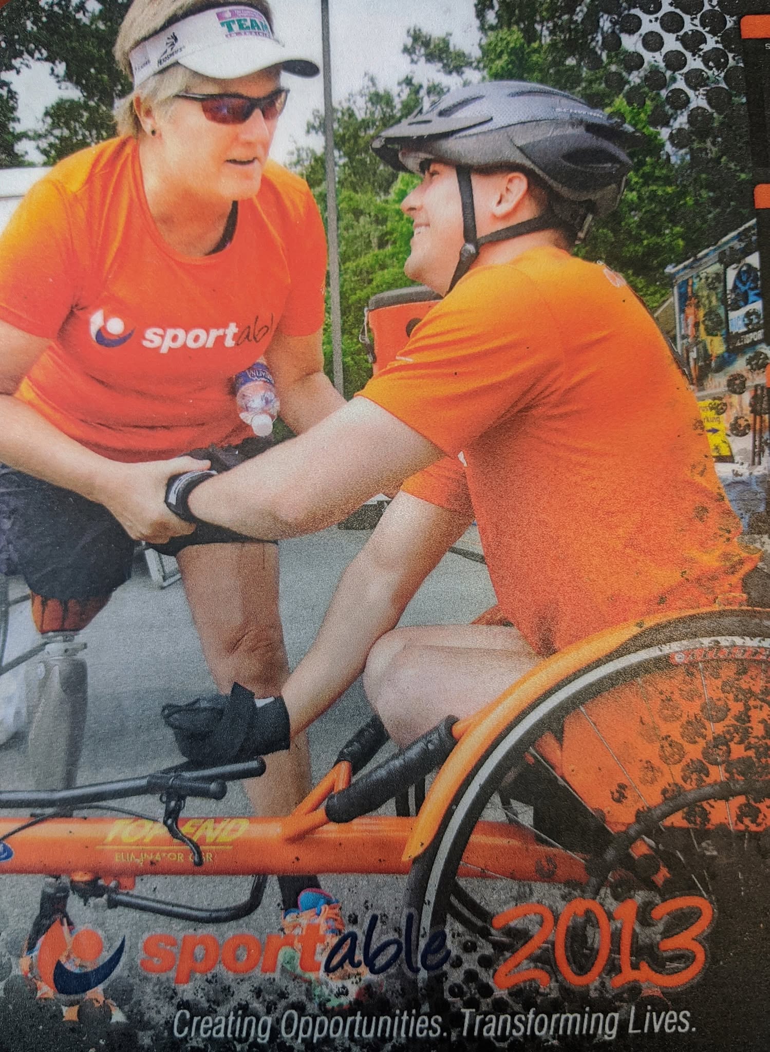 Robin with a Sportable athlete, 2013